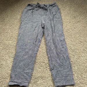Max Studio Blue Linen Blend Pants Size Small